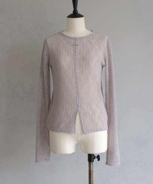 &g'aime（アンジェム）の「【&ｇ'aime 】ラッセルレーストップス Raschel Lace Top（Tシャツ/カットソー・レディース・グレー/ホワイト/ブラック・FREE）」の20枚目の写真