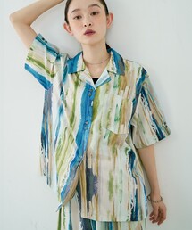 NOMINE | 【セットアップ対応】ペイント柄 開襟シャツ(シャツ/ブラウス)