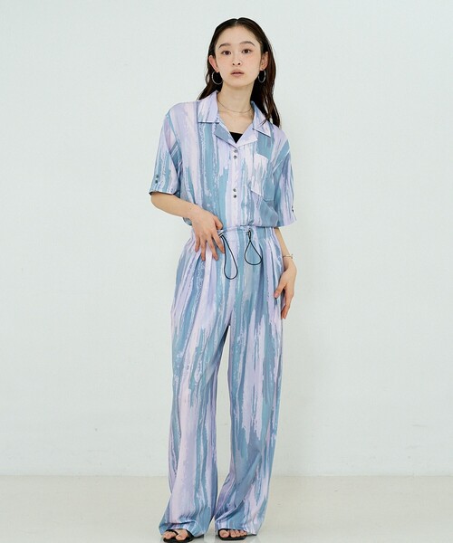 NOMINE（ノミネ）の「【セットアップ対応】ペイント柄 開襟シャツ（シャツ/ブラウス・レディース・ブラウン/グリーン/ピンク・フリー）」の18枚目の写真