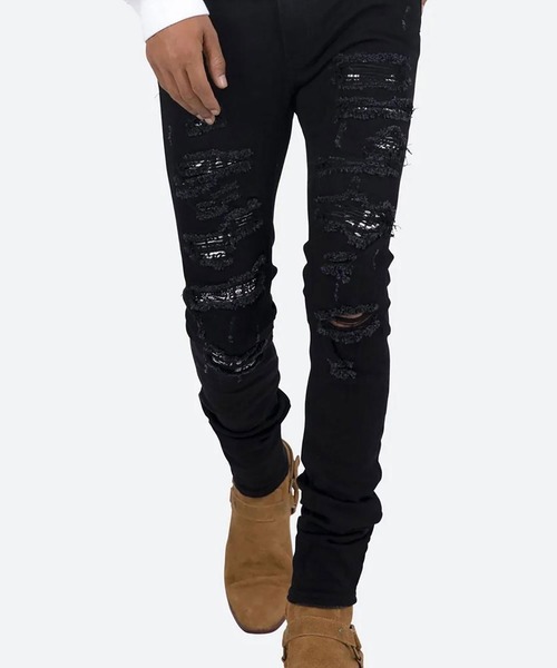 mnml(ミニマル)の「mnml【ミニマル】-X165 PAISLEY SKINNY FIT DENIM(デニムパンツ・メンズ・ブラック系/インディゴブルー・L/M/XL/S)」の12枚目の写真