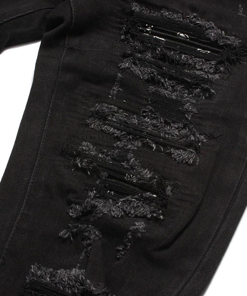 mnml(ミニマル)の「mnml【ミニマル】-X165 PAISLEY SKINNY FIT DENIM(デニムパンツ・メンズ・ブラック系/インディゴブルー・L/M/XL/S)」の8枚目の写真