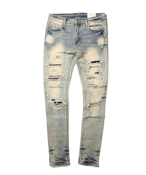 mnml(ミニマル)の「mnml【ミニマル】-X165 PAISLEY SKINNY FIT DENIM(デニムパンツ・メンズ・ブラック系/インディゴブルー・L/M/XL/S)」の17枚目の写真