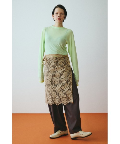 HeRIN.CYE（ヘリンドットサイ）の「Lace wrap skirt　　レースラップスカート（スカート・レディース・オフホワイト/ベージュ/ブラック・FREE）」の3枚目の写真