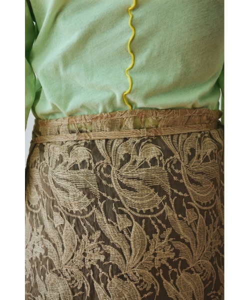 HeRIN.CYE（ヘリンドットサイ）の「Lace wrap skirt　　レースラップスカート（スカート・レディース・オフホワイト/ベージュ/ブラック・FREE）」の5枚目の写真