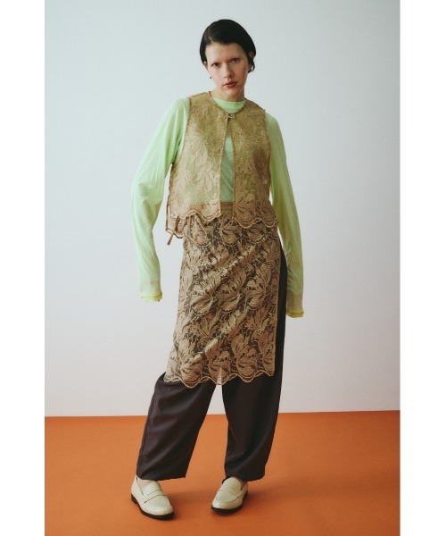 HeRIN.CYE（ヘリンドットサイ）の「Lace wrap skirt　　レースラップスカート（スカート・レディース・オフホワイト/ベージュ/ブラック・FREE）」の9枚目の写真