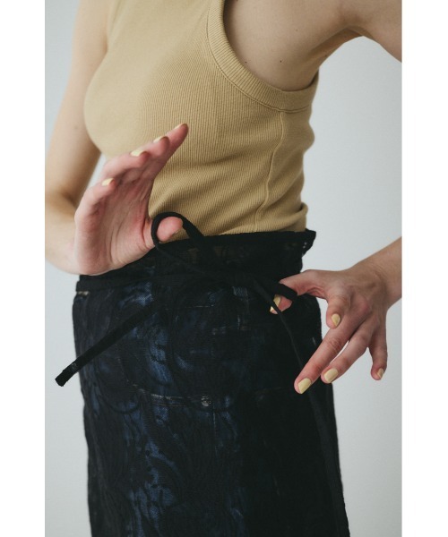 HeRIN.CYE（ヘリンドットサイ）の「Lace wrap skirt　　レースラップスカート（スカート・レディース・オフホワイト/ベージュ/ブラック・FREE）」の19枚目の写真