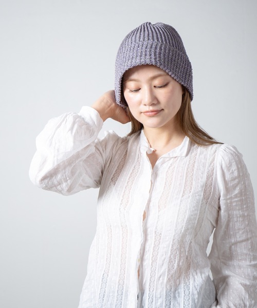 Linen Touch Cotton Knit Tulip Hat / 擬麻コットンニットチューリップ