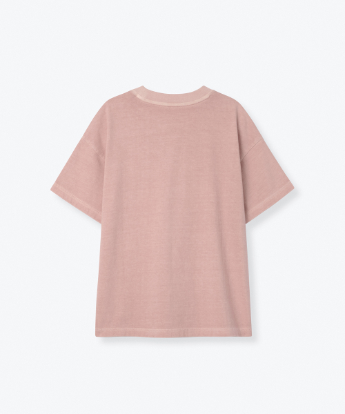 MUSINSA STANDARD KIDS（ムシンサスタンダードキッズ）の「ピグメントオーバーサイズクルーネックTシャツ[デザートピンク]（Tシャツ/カットソー・レディース・その他・110/120/130/140/150/160/100）」の3枚目の写真