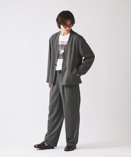 JOURNAL STANDARD relume（ジャーナルスタンダード　レリューム）の「TRメッシュ カーディガンジャケット (セットアップ対応可能)（その他アウター・メンズ・アイボリー/ブルー/グレー・LARGE/MEDIUM）」の6枚目の写真