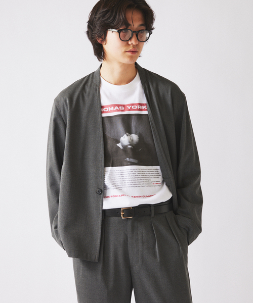 JOURNAL STANDARD relume（ジャーナルスタンダード　レリューム）の「TRメッシュ カーディガンジャケット (セットアップ対応可能)（その他アウター・メンズ・アイボリー/ブルー/グレー・LARGE/MEDIUM）」の9枚目の写真