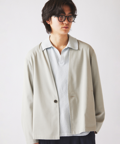 JOURNAL STANDARD relume（ジャーナルスタンダード　レリューム）の「TRメッシュ カーディガンジャケット (セットアップ対応可能)（その他アウター・メンズ・アイボリー/ブルー/グレー・LARGE/MEDIUM）」の15枚目の写真