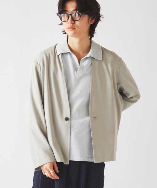 JOURNAL STANDARD relume（ジャーナルスタンダード　レリューム）の「TRメッシュ カーディガンジャケット (セットアップ対応可能)（その他アウター・メンズ・アイボリー/ブルー/グレー・LARGE/MEDIUM）」の16枚目の写真