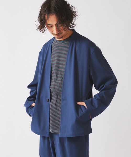 JOURNAL STANDARD relume（ジャーナルスタンダード　レリューム）の「TRメッシュ カーディガンジャケット (セットアップ対応可能)（その他アウター・メンズ・アイボリー/ブルー/グレー・LARGE/MEDIUM）」の22枚目の写真