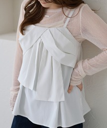 apres jour clair（アプレジュールクレア）の「【apres jour clair】リボンデザインキャミチュニック（チュニック）」