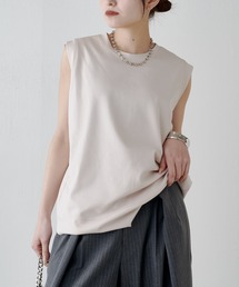 Lui's（ルイス）の「裾切替ノースリーブトップス（Tシャツ/カットソー）」