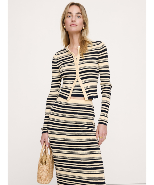 Banana Republic(バナナリパブリック)の「クリンクルニット クロップド カーディガン(カーディガン/ボレロ・レディース・ネイビー/アイボリー/イエロー・XS/S/M/L)」の22枚目の写真