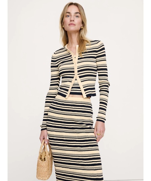 Banana Republic(バナナリパブリック)の「クリンクルニット クロップド カーディガン(カーディガン/ボレロ・レディース・ネイビー/アイボリー/イエロー・XS/S/M/L)」の5枚目の写真