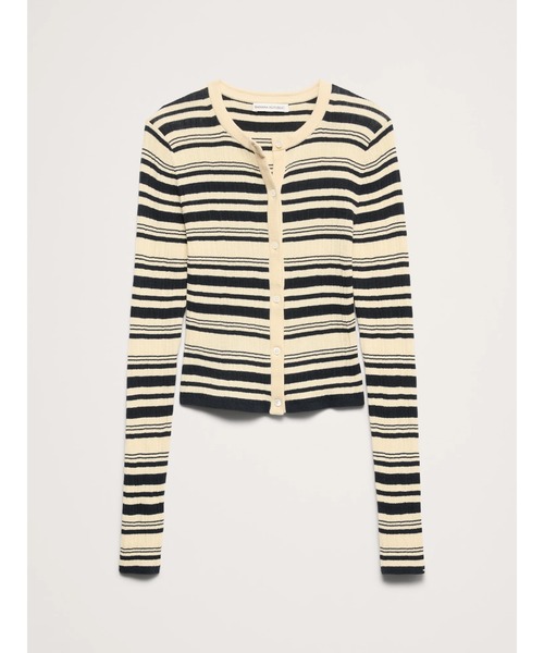 Banana Republic(バナナリパブリック)の「クリンクルニット クロップド カーディガン(カーディガン/ボレロ・レディース・ネイビー/アイボリー/イエロー・XS/S/M/L)」の6枚目の写真