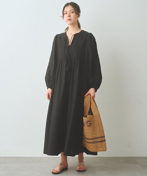 Whim Gazette（ウィムガゼット）の「2wayギャザーワンピース（ワンピース・レディース・ブラック/ピンク・FREE）」の11枚目の写真