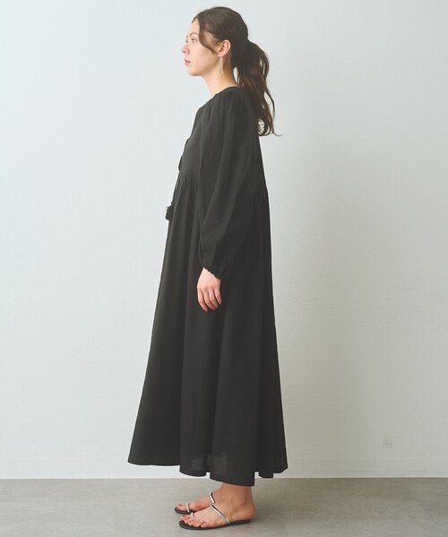 Whim Gazette（ウィムガゼット）の「2wayギャザーワンピース（ワンピース・レディース・ブラック/ピンク・FREE）」の8枚目の写真