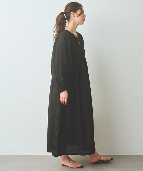 Whim Gazette（ウィムガゼット）の「2wayギャザーワンピース（ワンピース・レディース・ブラック/ピンク・FREE）」の6枚目の写真