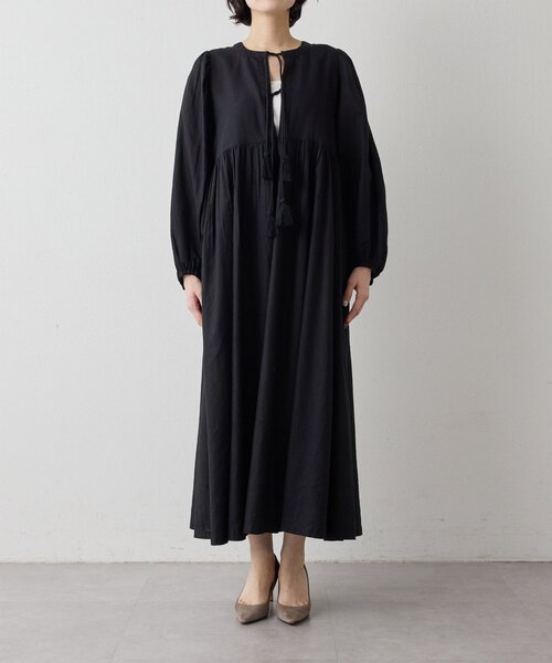 Whim Gazette（ウィムガゼット）の「2wayギャザーワンピース（ワンピース・レディース・ブラック/ピンク・FREE）」の21枚目の写真