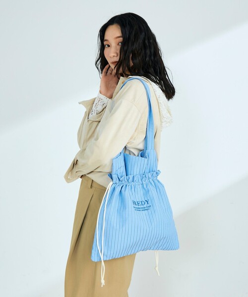 fredy emue（フレディエミュ）の「アウトポケットストライプロゴトートバッグ（トートバッグ・レディース・ブラック系その他/ブラウン系その他/ホワイト系その他/レッド系その他/ブルー系その他/グリーン系その他・FREE）」の11枚目の写真