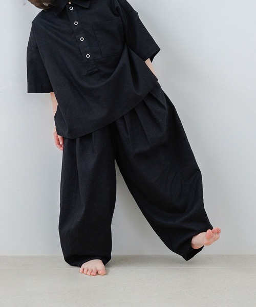 LOWRYS FARM（ローリーズファーム）の「リネンイージーコクーンパンツ　622579（その他パンツ・キッズ・ブラウン/ベージュ/ブラック・110cm/150cm/140cm/130cm/120cm）」の2枚目の写真