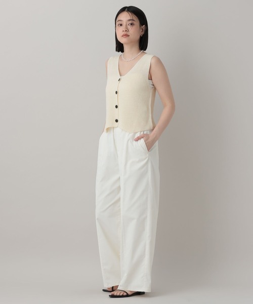 A part by（アパートバイ）の「ニットベスト（ベスト・レディース・チャコールグレー/オフホワイト/ブラウン・FREE）」の4枚目の写真