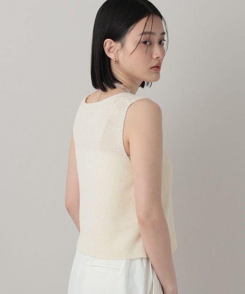 A part by（アパートバイ）の「ニットベスト（ベスト・レディース・チャコールグレー/オフホワイト/ブラウン・FREE）」の12枚目の写真