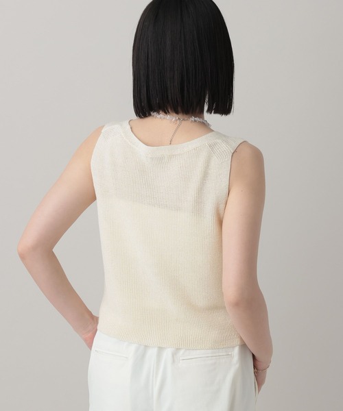 A part by（アパートバイ）の「ニットベスト（ベスト・レディース・チャコールグレー/オフホワイト/ブラウン・FREE）」の13枚目の写真