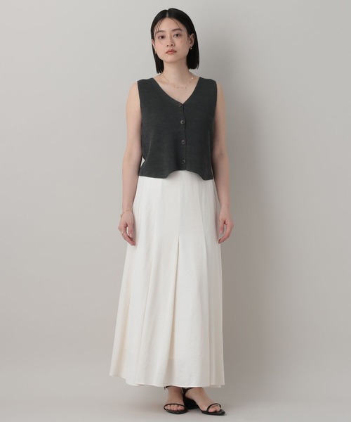 A part by（アパートバイ）の「ニットベスト（ベスト・レディース・チャコールグレー/オフホワイト/ブラウン・FREE）」の14枚目の写真