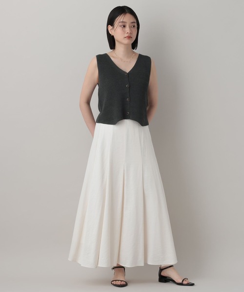 A part by（アパートバイ）の「ニットベスト（ベスト・レディース・チャコールグレー/オフホワイト/ブラウン・FREE）」の15枚目の写真