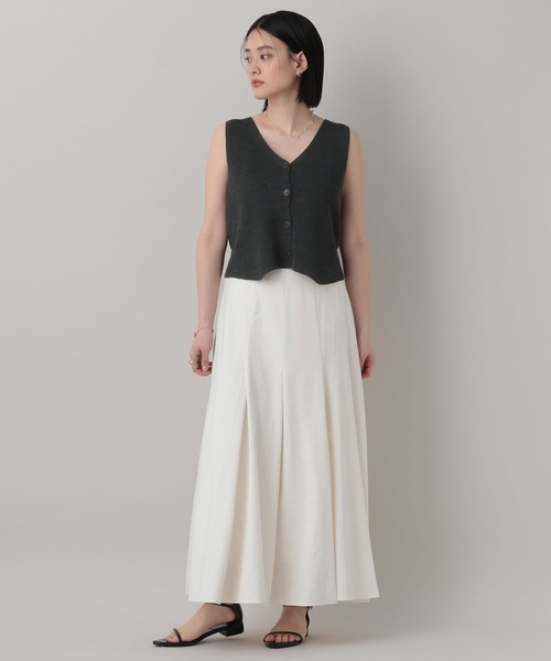 A part by（アパートバイ）の「ニットベスト（ベスト・レディース・チャコールグレー/オフホワイト/ブラウン・FREE）」の16枚目の写真