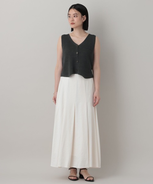 A part by（アパートバイ）の「ニットベスト（ベスト・レディース・チャコールグレー/オフホワイト/ブラウン・FREE）」の17枚目の写真