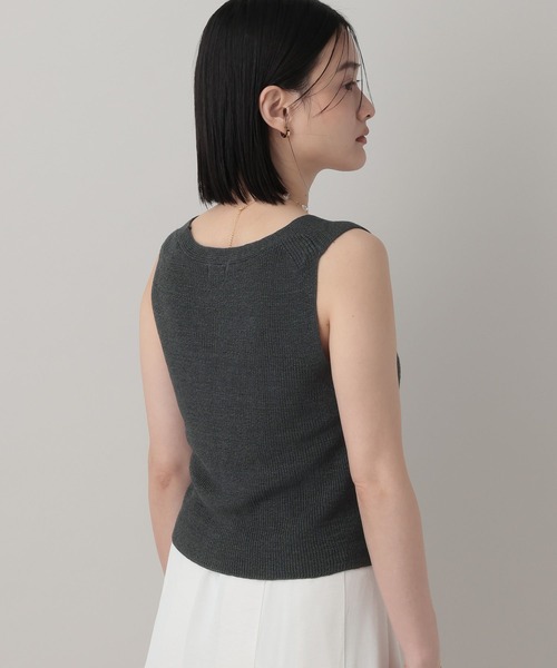 A part by（アパートバイ）の「ニットベスト（ベスト・レディース・チャコールグレー/オフホワイト/ブラウン・FREE）」の22枚目の写真