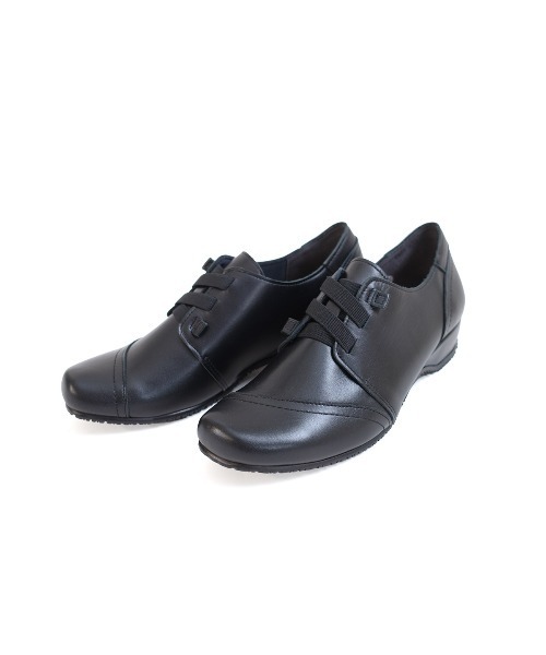 Pointer（shoes）（ポインター）の「【日本製・本革】スニーカー /　抗菌消臭 速乾カジュアルシューズ（スニーカー・レディース・ネイビー/ブラウン/ブラック系その他/ブラック/ライトブラウン・24cm/23.5cm/23cm/22.5cm/22cm/24.5cm）」の2枚目の写真