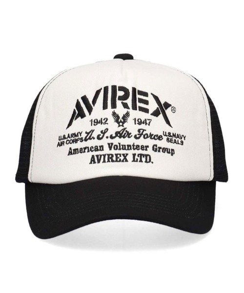 AVIREX(アヴィレックス)の「AVIREX MULTI LOGO MESH CAP(キャップ・メンズ・ブラック/ホワイト・FREE)」の3枚目の写真