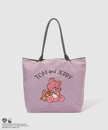 TOM&JERRY（トムアンドジェリー）の「TOM and JERRY キャラクター刺繍 マチ付き ナイロントートバッグ（トートバッグ）」