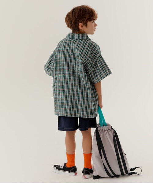 BREEZE(ブリーズ)の「【WEB限定】KUDOZ.B チェックシャツ(シャツ/ブラウス・キッズ・ブラック/グリーン・90/100/110/120/130/140/150)」の6枚目の写真