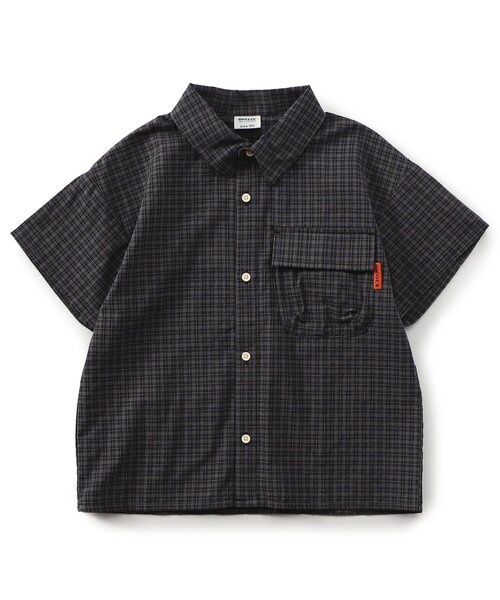 BREEZE(ブリーズ)の「【WEB限定】KUDOZ.B チェックシャツ(シャツ/ブラウス・キッズ・ブラック/グリーン・90/100/110/120/130/140/150)」の7枚目の写真