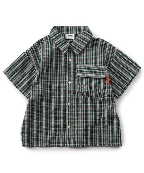 BREEZE(ブリーズ)の「【WEB限定】KUDOZ.B チェックシャツ(シャツ/ブラウス・キッズ・ブラック/グリーン・90/100/110/120/130/140/150)」の9枚目の写真