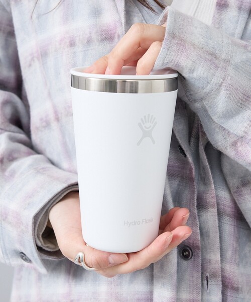 HYDRO FLASK(ハイドロフラスク)の「【HYDRO FLASK / ハイドロフラスク】16oz ALL AROUND TUMB / 断熱ステンレスボトル /タンブラー(グラス/マグカップ/タンブラー・メンズ・スモークピンク/エメラルド/ブラック/ライラック/ホワイト/ブルー/グレー/ピンク・フリー)」の2枚目の写真
