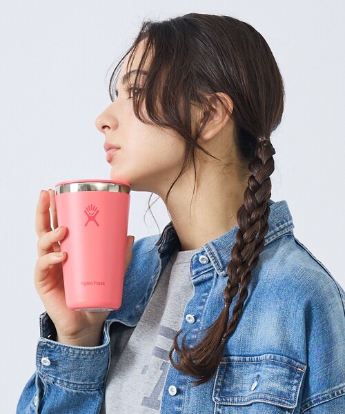 HYDRO FLASK(ハイドロフラスク)の「【HYDRO FLASK / ハイドロフラスク】16oz ALL AROUND TUMB / 断熱ステンレスボトル /タンブラー(グラス/マグカップ/タンブラー・メンズ・スモークピンク/エメラルド/ブラック/ライラック/ホワイト/ブルー/グレー/ピンク・フリー)」の7枚目の写真