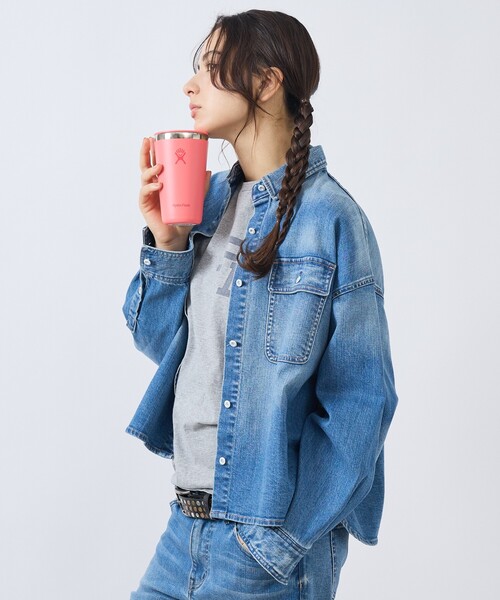 HYDRO FLASK(ハイドロフラスク)の「【HYDRO FLASK / ハイドロフラスク】16oz ALL AROUND TUMB / 断熱ステンレスボトル /タンブラー(グラス/マグカップ/タンブラー・メンズ・スモークピンク/エメラルド/ブラック/ライラック/ホワイト/ブルー/グレー/ピンク・フリー)」の16枚目の写真
