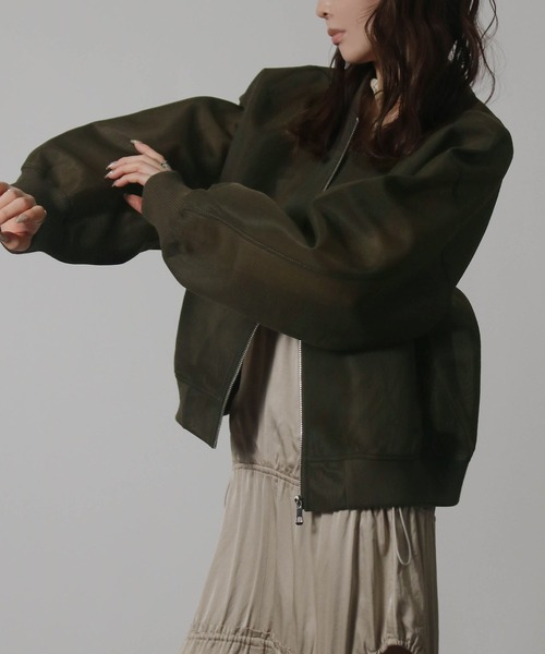NYLAUS(ナイラス)の「【SG】ダンボールシアーMA-1ブルゾン(MA-1・レディース・モカ/ブラック/カーキ/ホワイト・M)」の4枚目の写真