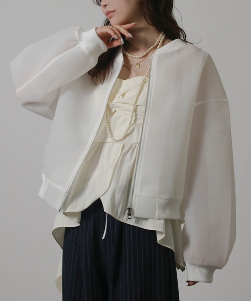NYLAUS(ナイラス)の「【SG】ダンボールシアーMA-1ブルゾン(MA-1・レディース・モカ/ブラック/カーキ/ホワイト・M)」の13枚目の写真