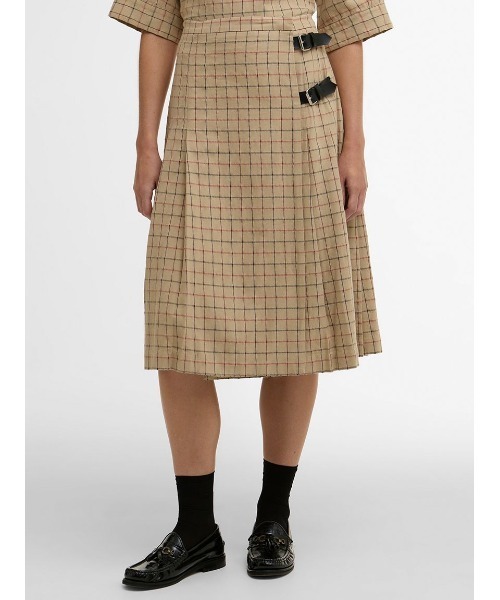 Barbour(バブアー)の「Hollingtonタータン ミディスカート(レディース)(スカート・レディース・ベージュ・8/10)」の7枚目の写真