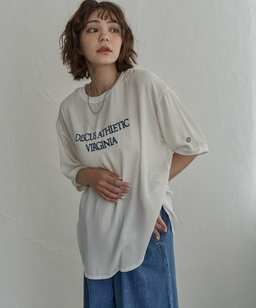 notch.(ノッチ)の「DISCUS ATHLETIC ディスカスアスレチック ジョーゼットTシャツ(Tシャツ/カットソー・レディース・オフホワイト/ブラック/ネイビー・M/L)」の10枚目の写真