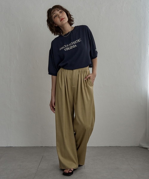 notch.(ノッチ)の「DISCUS ATHLETIC ディスカスアスレチック ジョーゼットTシャツ(Tシャツ/カットソー・レディース・オフホワイト/ブラック/ネイビー・M/L)」の9枚目の写真